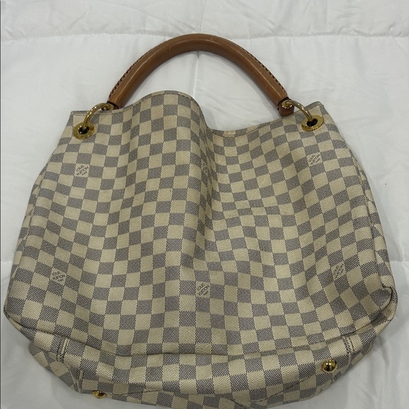 Louis Vuitton Cream and Gray Checkered Shoulder Bag - Picture 1 of 10